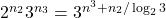 2^{n_2}3^{n_3} = 3^{n^3 + n_2 / \log_2 3}