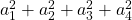 a_1^2 + a_2^2 + a_3^2 + a_4^2